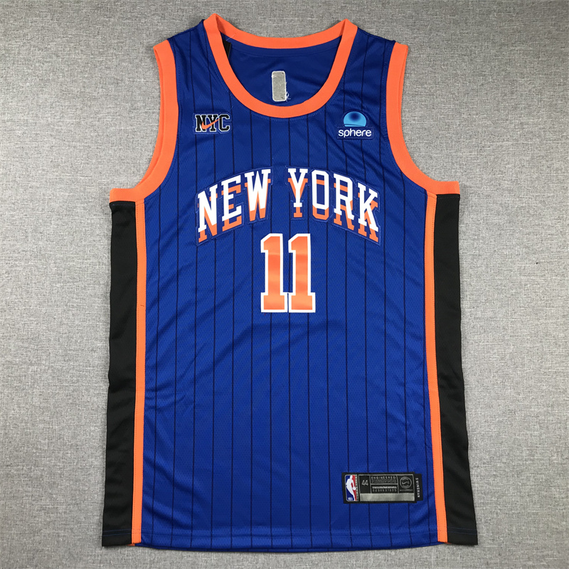 Men New York Knicks #11 Brunson Blue Nike City Edition 2025 NBA Jersey->new york knicks->NBA Jersey